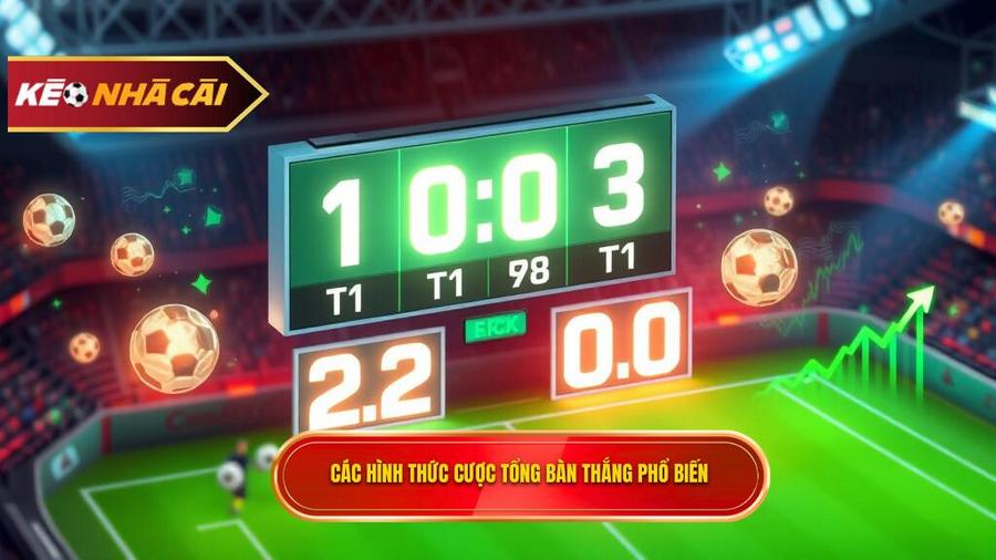 2. Các hình thức phổ biến của kèo cược tổng bàn thắng